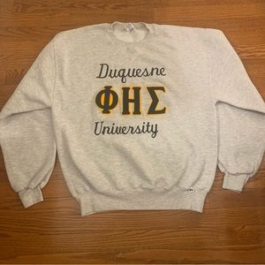 Vintage 90’s Russell Athletics Duquesne University Fraternity Sweatshirt Size L